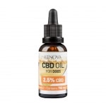 En flaske Renova - CBD olie 2,5% til hunde (30 ml) til hunde.