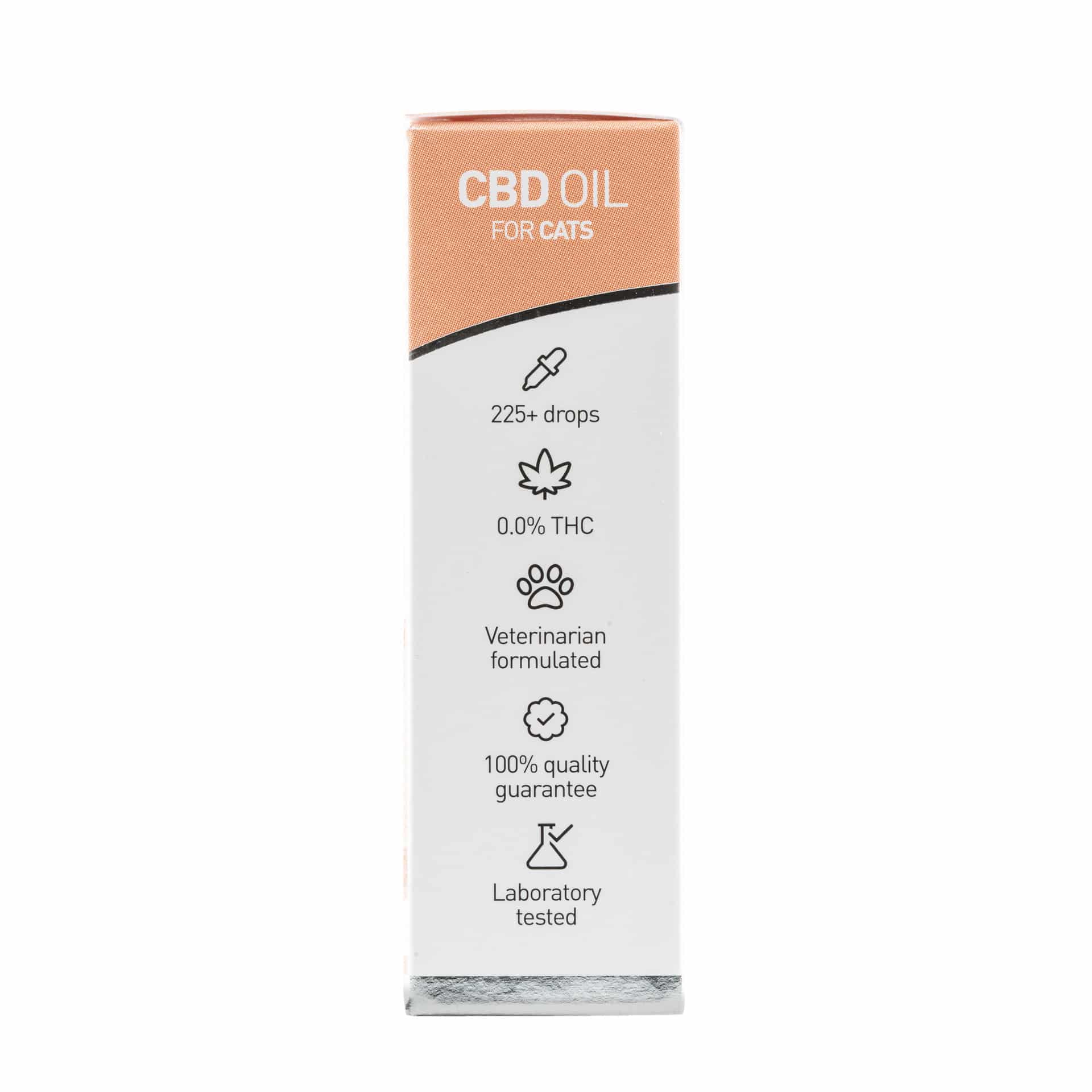 En tube Renova - CBD olie 5% til katte (10ml) på hvid baggrund.