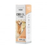 En flaske Renova CBD olie 2,5% til hunde (10 ml) til hunde.