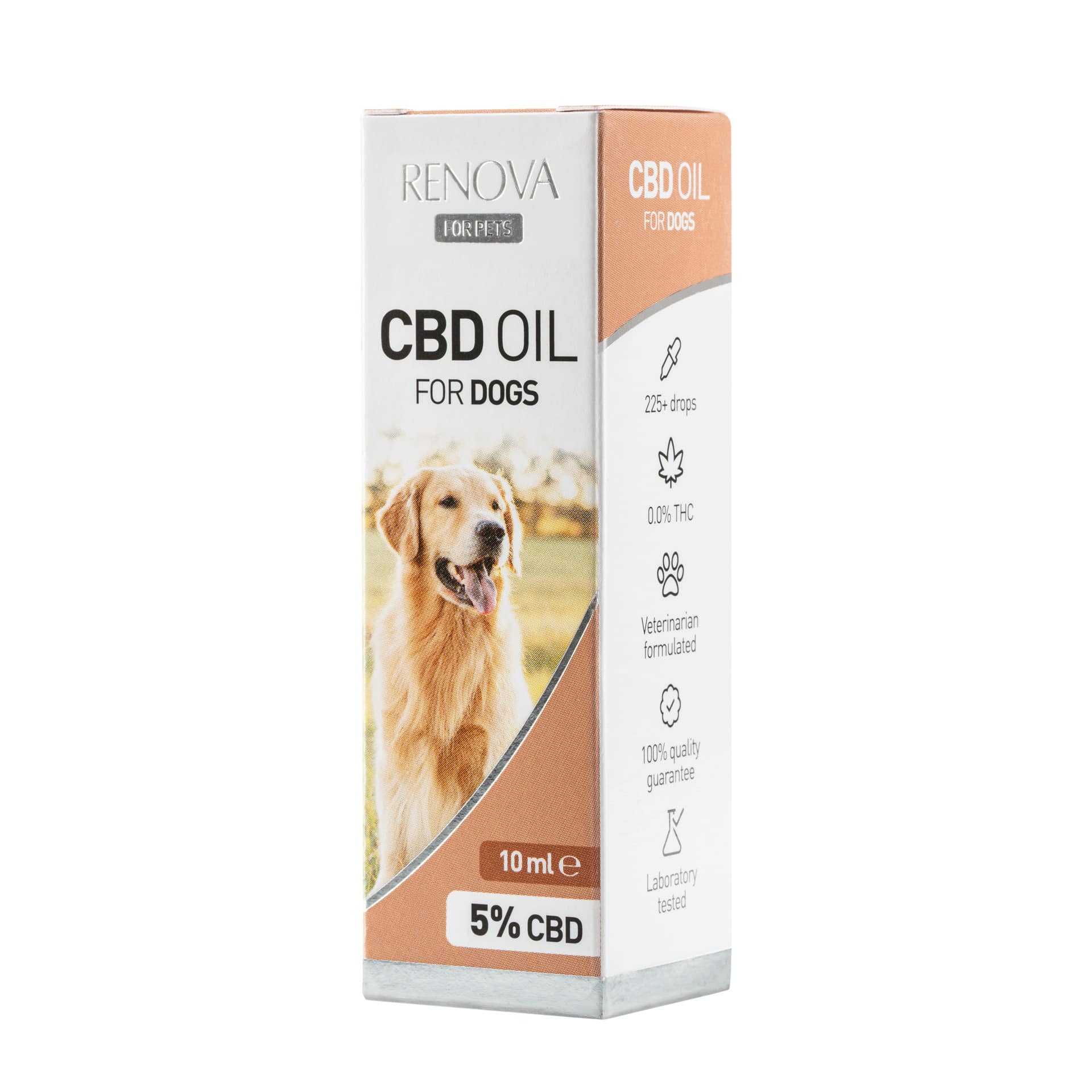 En æske Renova CBD olie 5% til hunde (10 ml) til hunde.