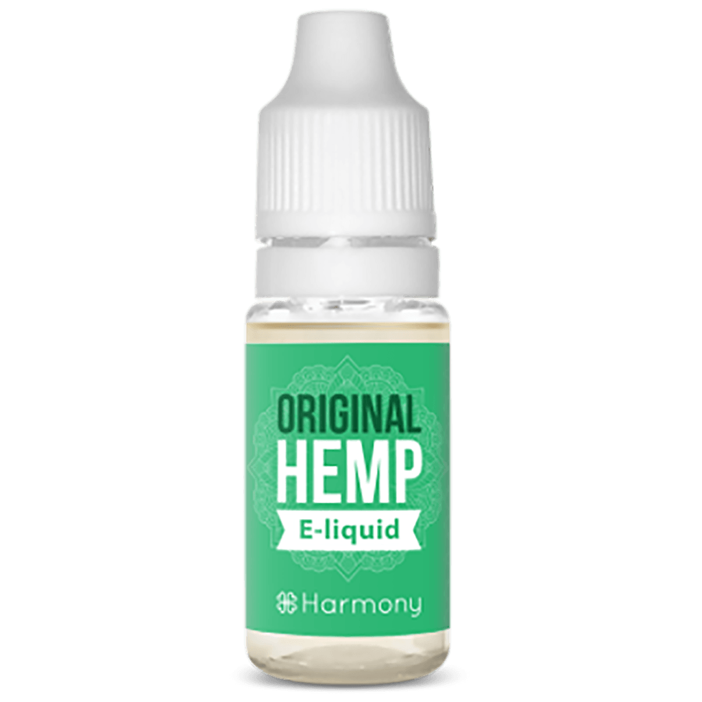 En flaske Harmony E-Væske 100mg CBD - Classic Hemp (10ml).