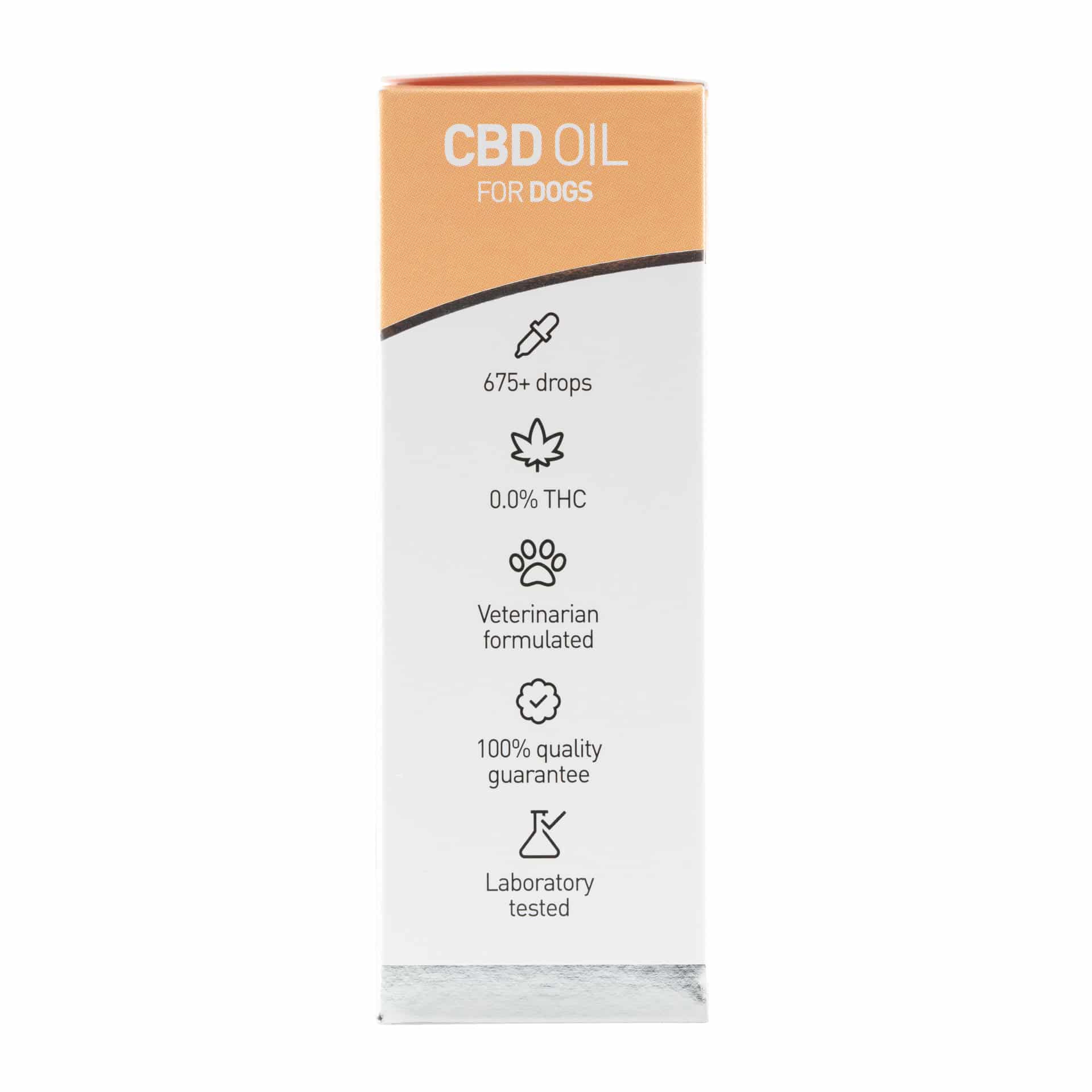 En Renova CBD olie 2,5% til hunde (30 ml) tube på hvid baggrund.